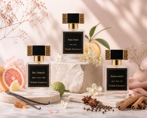 Collection Noble Essence – les trois extraits de parfum de niche Samarcande, Yuzu Nara et Rio Grande