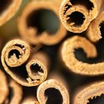 bâtons de cannelle empilés en gros plan, écorce utilisée en parfumerie orientale